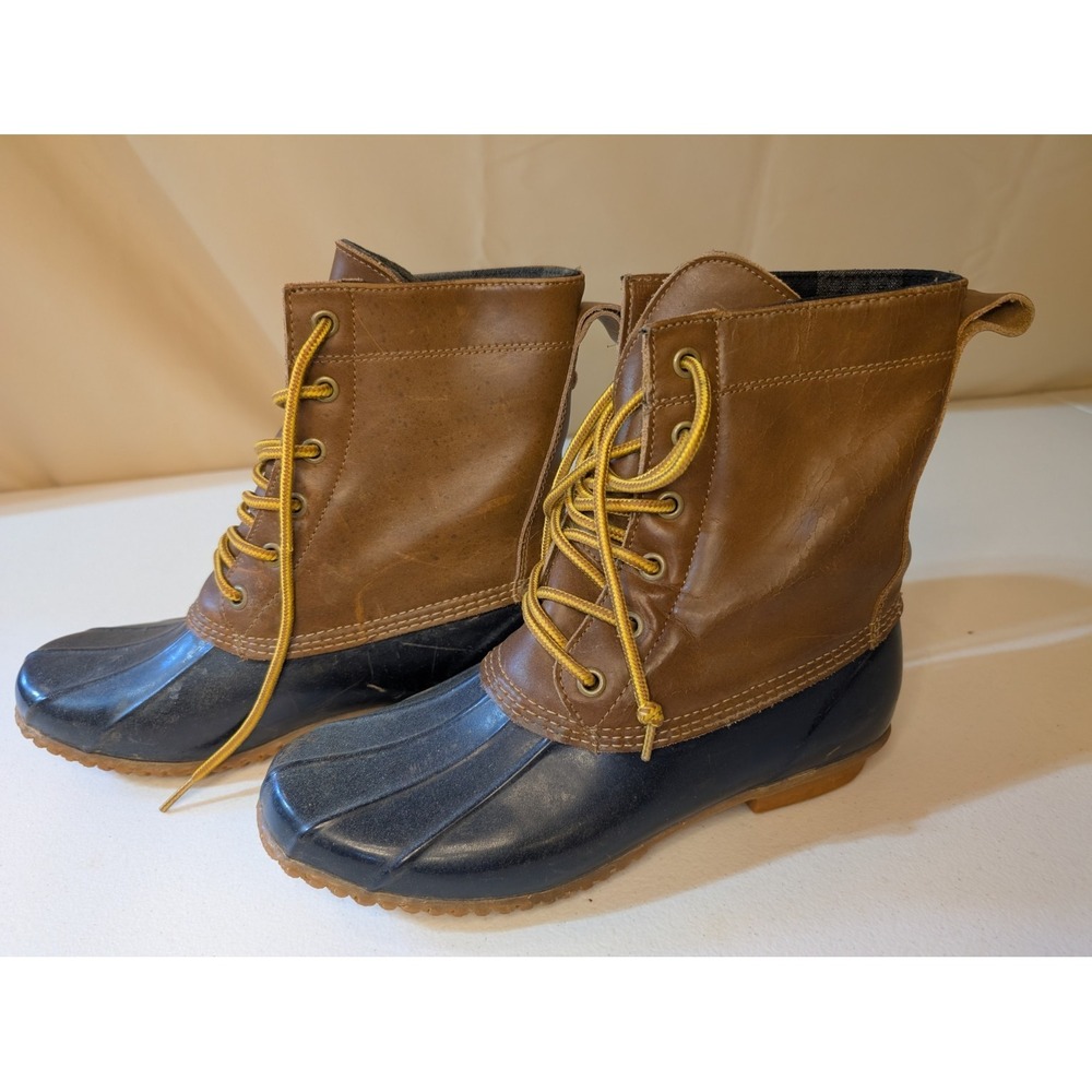 G.H. BASS Harlequin Duck Boots Women's Size 9M – Brown Leather, Moderate Wear - Picture 2 of 7